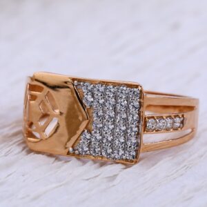 750 Rose Gold exclusive Hallmark Men's Ring RMR71
