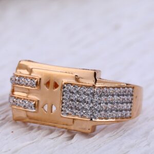 750 Rose Gold Delicate Hallmark Men's Ring RMR70