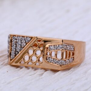 750 Rose Gold Designer Hallmark Men's Ring RMR69