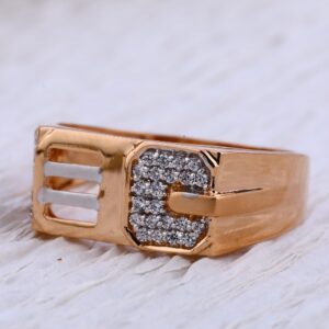 750 Rose Gold Classic Hallmark Men's Ring RMR68