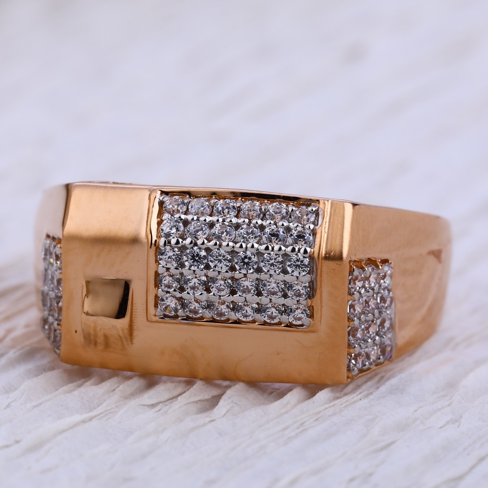 750 Rose Gold Delicate Men's Ring RMR62