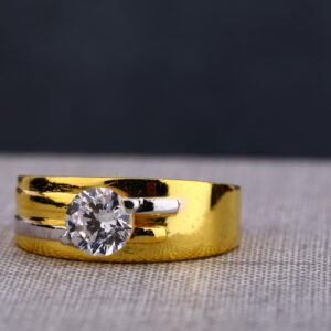22CT  Gold Men's Delicate Single Stone Ring MSR124