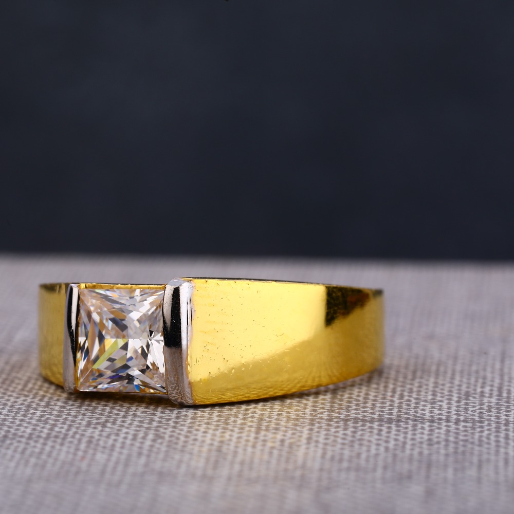 22CT  Gold Men's Designer Single Stone Ring MSR123
