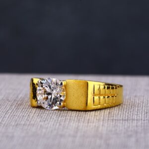 22KT Gold Men's Hallmark Stone Ring MSR113