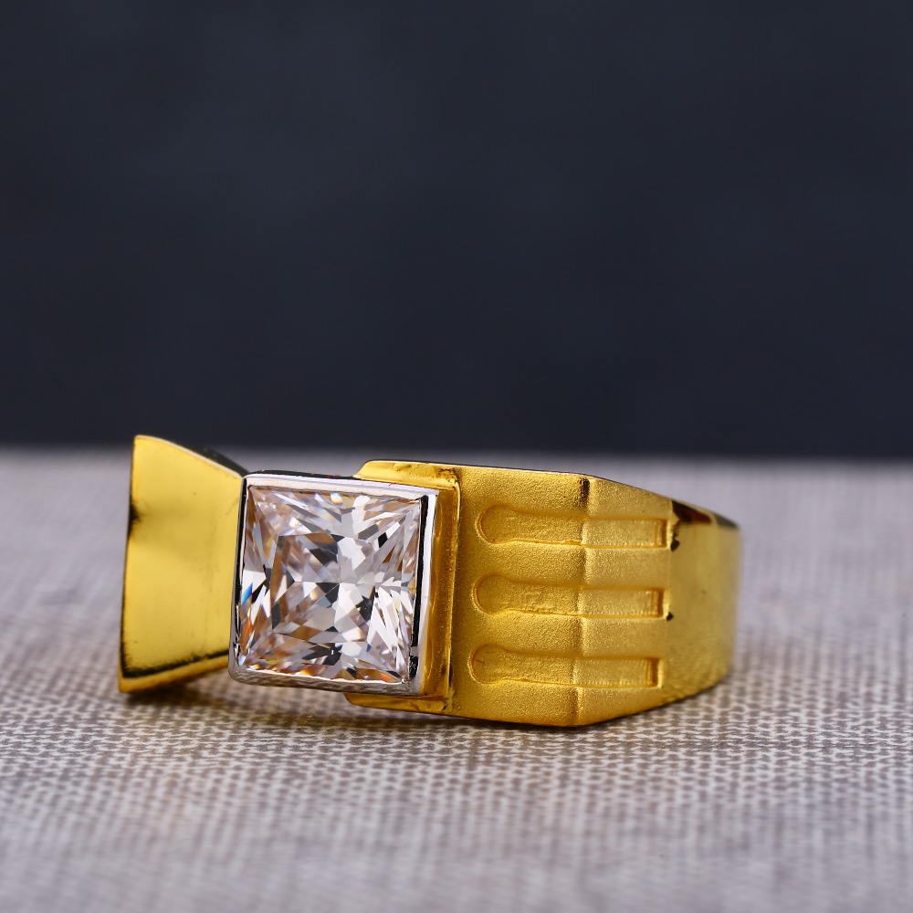 22KT Gold Men's Gorgeous  Single Stone Ring MSR111