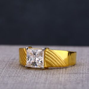 22KT Gold Men's Fancy Single Stone Ring MSR110
