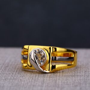 916 Gold Gentlemen's exclusive Hallmark  Single Stone Ring MSR101
