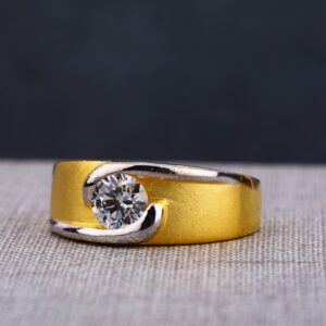 916 Gold Men's Single Stone Ring MSR89