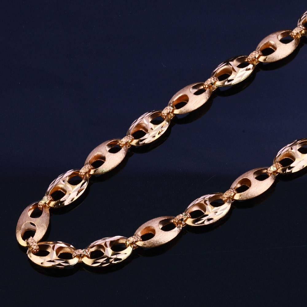 18CT Rose Gold Gorgeous Men's Chain RMC47 - Image 2