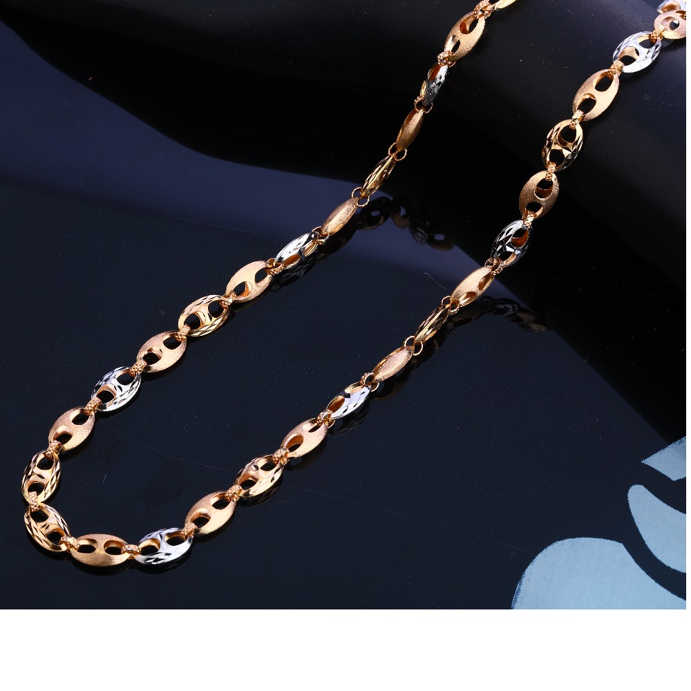 750 Rose Gold  Stylish Hallmark Gentlemen's Chain RMC63