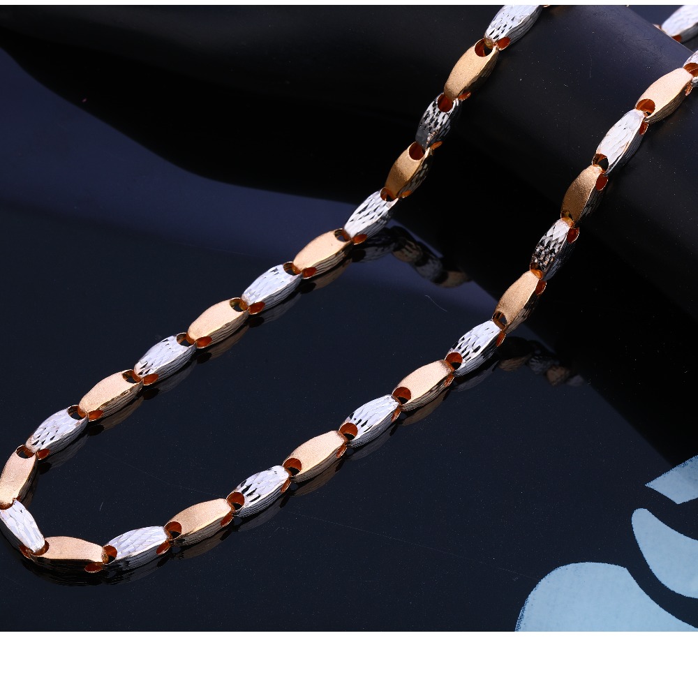 750 Rose Gold Fancy Hallmark Gentlemen's Chain RMC61