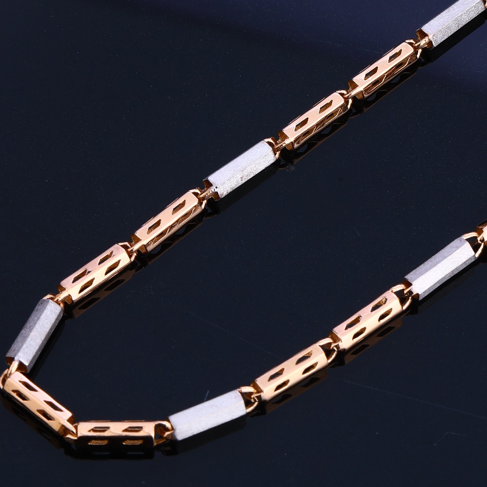 750 Rose Gold Delicate Hallmark Gentlemen's Chain RMC59 - Image 2
