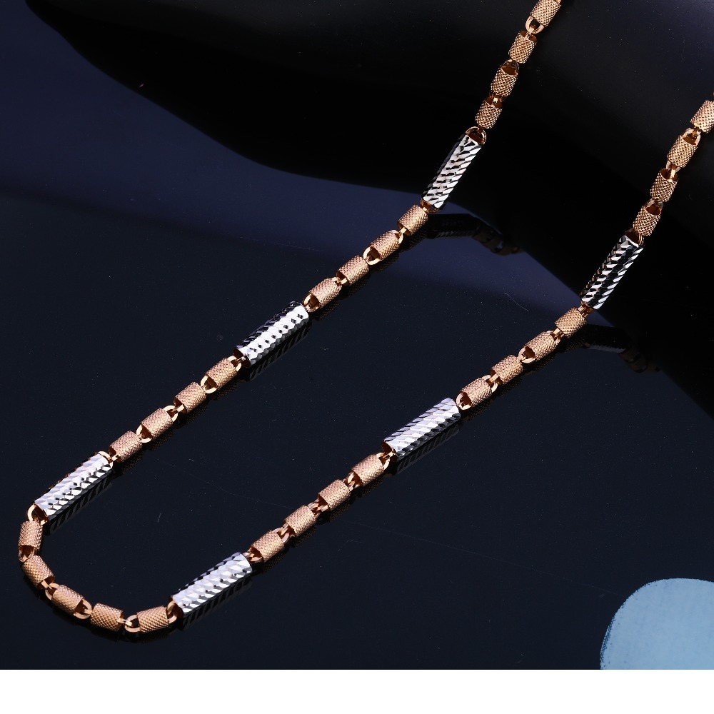 750 Rose Gold Designer Men's Chain RMC50