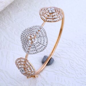 18KT Rose Gold  stylish CZ Ladies Bracelet RLKB186