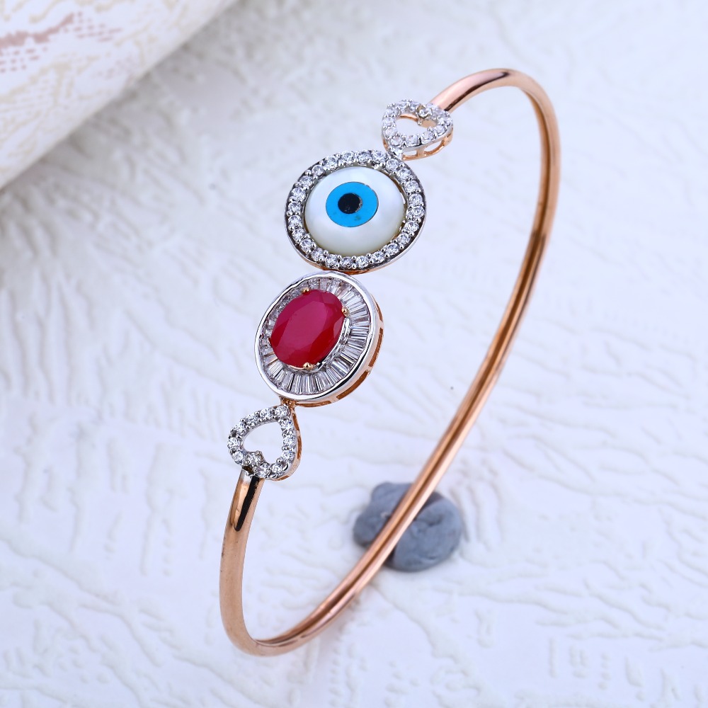 18KT Rose Gold  Designer CZ Ladies Bracelet RLKB181