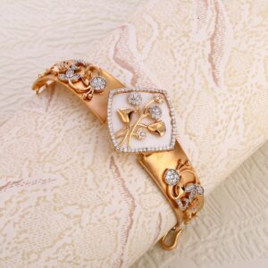 750 rose gold exclusive hallmark women's kada rlkb175