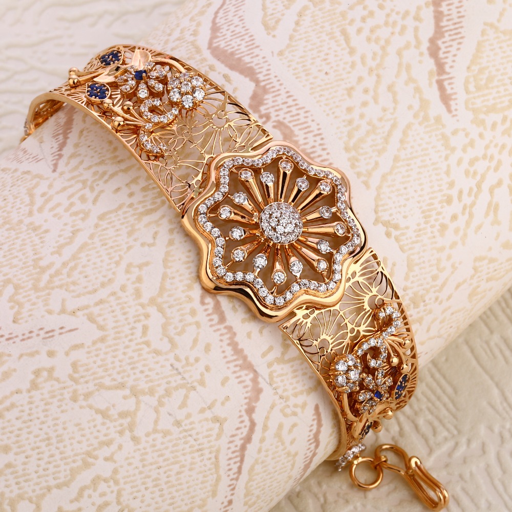 750 Rose Gold Delicate Hallmark Women's Kada RLKB174