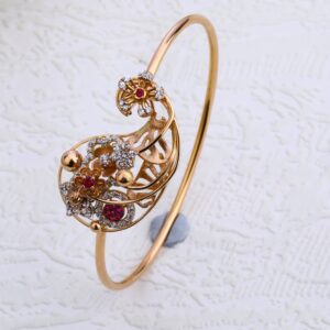 18CT Rose Gold Gorgeous Ladies CZ Bracelet  Kada RLKB149