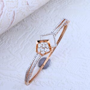 18KT Rose Gold  Fancy Women's Hallmark Kada RLKB73