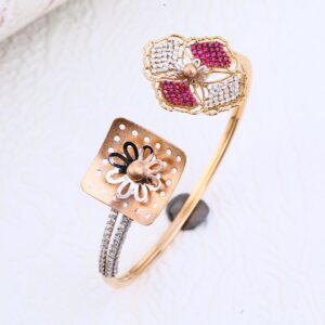 18KT Rose Gold Ladies Kada Bracelet RLKB76