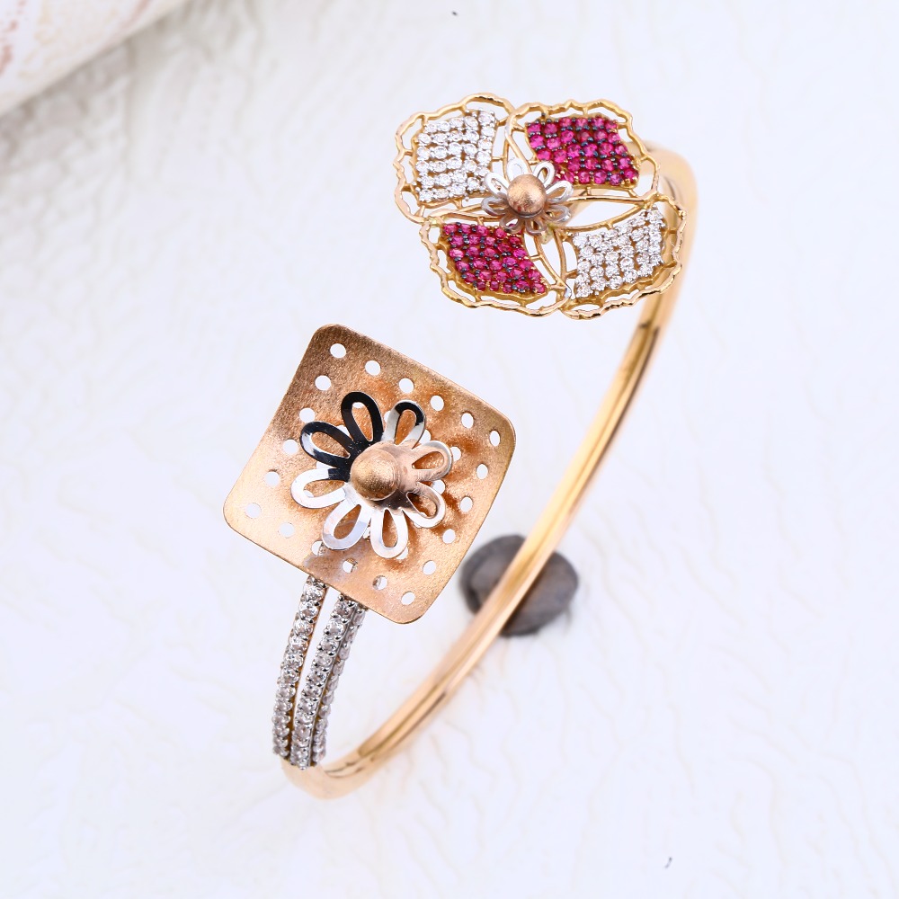 18KT Rose Gold Ladies Kada Bracelet RLKB76