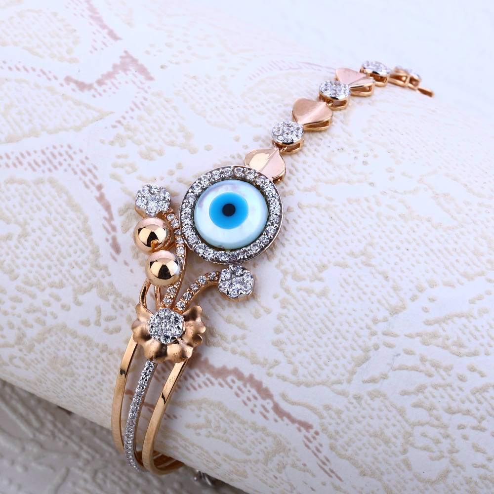 750 CZ Rose Gold Classic Woman's  Bracelet RLKB192