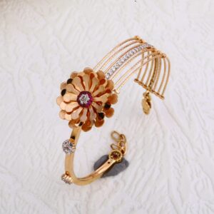 750 CZ Rose Gold Gorgeous Women's Kada  Bracelet RLKB139