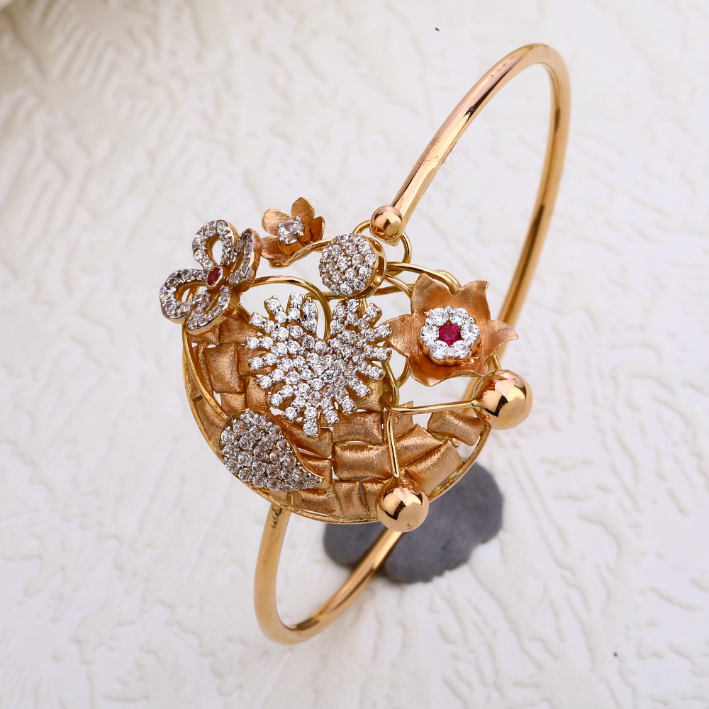 750 Rose Gold stylish Hallmark Ladies Bracelet RLKB133