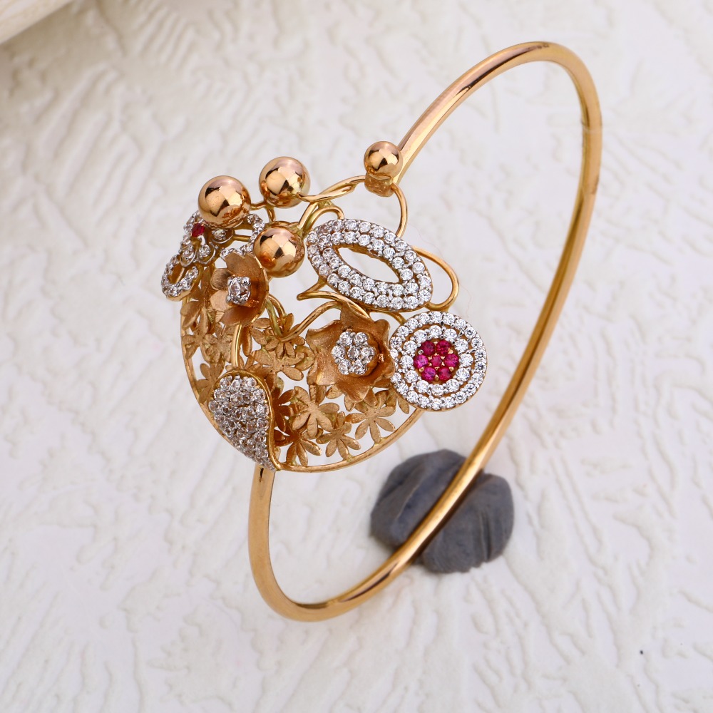 750 Rose Gold  Fancy  Hallmark Ladies Bracelet RLKB131