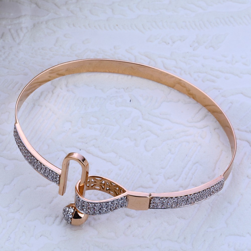 750 Rose Gold Classic Hallmark Ladies Bracelet RLKB200 - Image 2