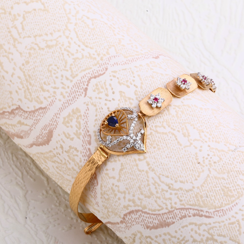 750 Rose Gold Fancy CZ Bracelet RLKB259