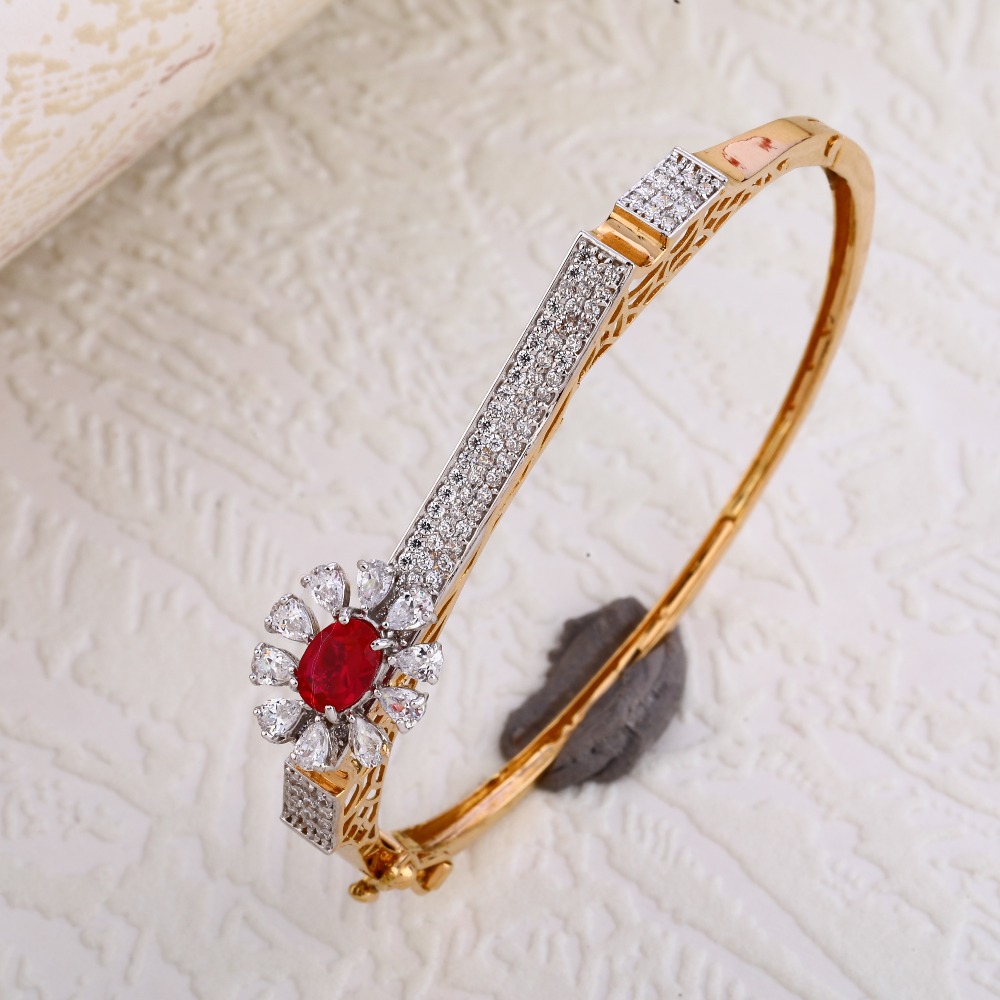 750 Rose Gold Delicate CZ Bracelet RLKB257
