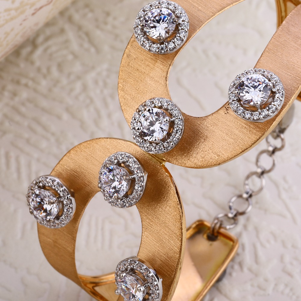 750 Rose gold CZ Bracelet RLKB254 - Image 2