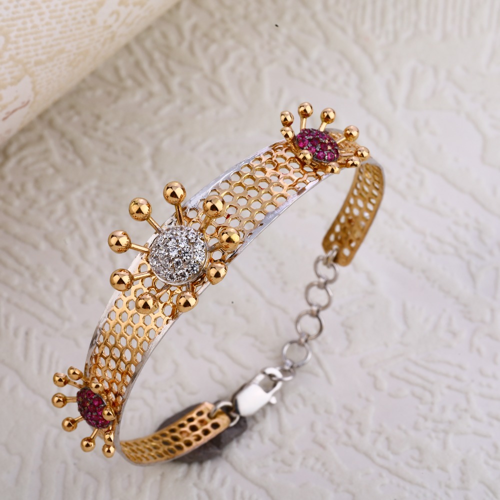 18CT Rose Gold stylish Kada Bracelet RLKB253