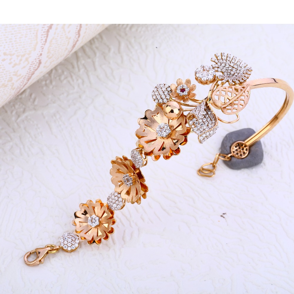 18CT Rose Gold Delicate  Kada Bracelet RLKB207