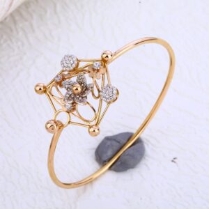 18CT Rose Gold Designer Kada Bracelet RLKB206