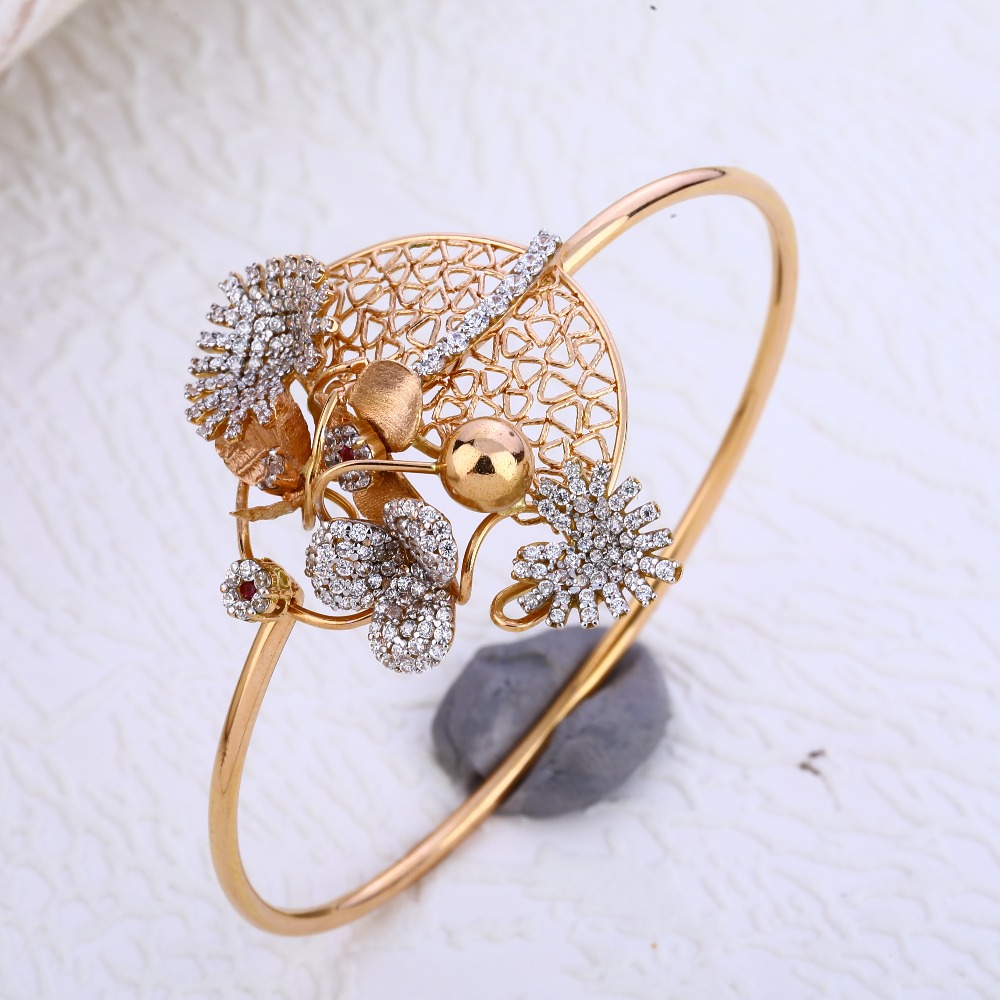 18CT Rose Gold Classic Kada Bracelet RLKB205