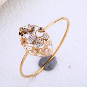 18CT Rose Gold Hallmark stylish CZ Ladies Bracelet RLKB203