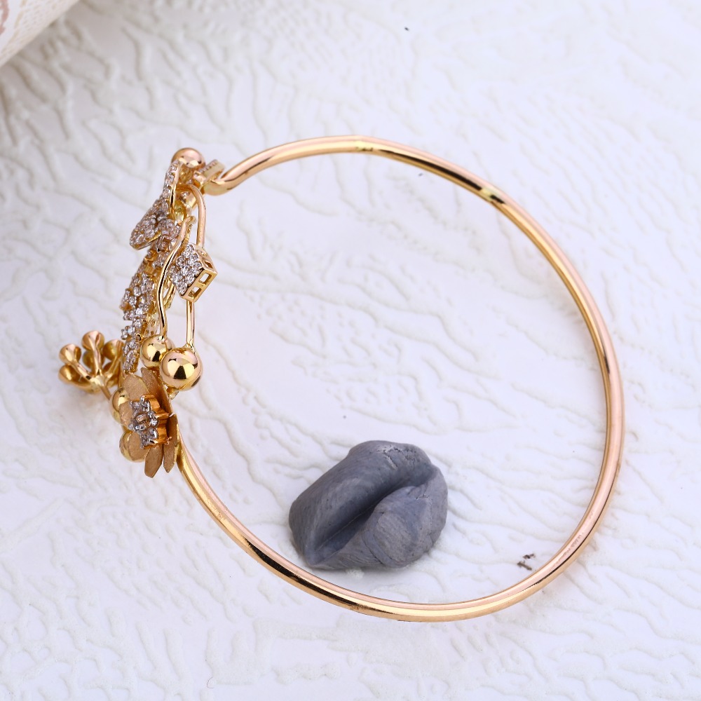 18CT Rose Gold Hallmark Gorgeous CZ Ladies Bracelet RLKB202 - Image 2