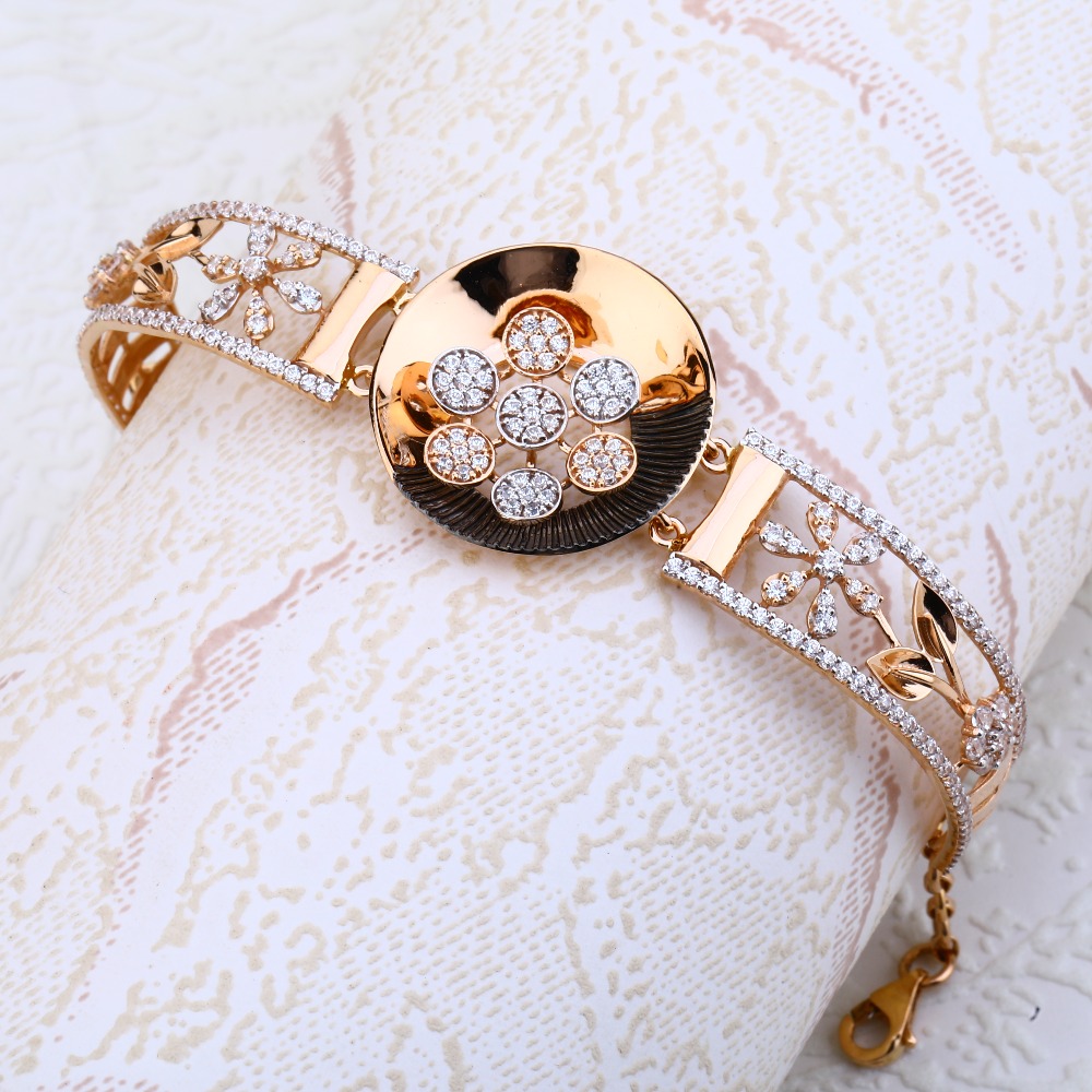 18CT Rose Gold Hallmark  Classic CZ Ladies Bracelet RLKB115