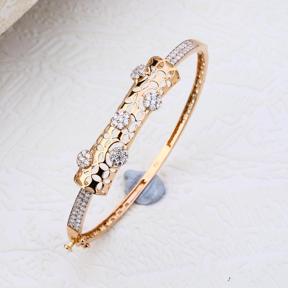 18CT Rose Gold Classic Women's  Bracelet RLKB103