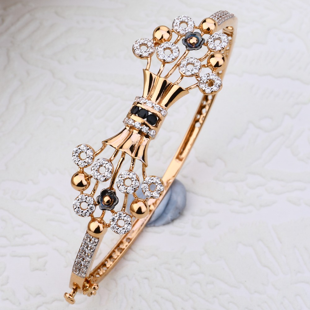 18CT Rose Gold CZ Gorgeous Hallmark Bracelet RLKB100