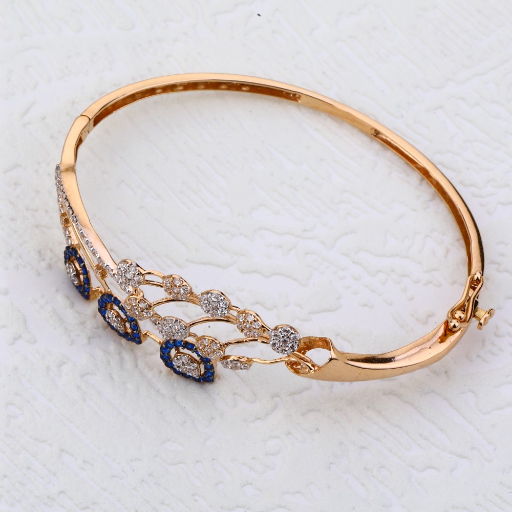 18CT Rose Gold CZ Exclusive Hallmark Bracelet RLKB98 - Image 2