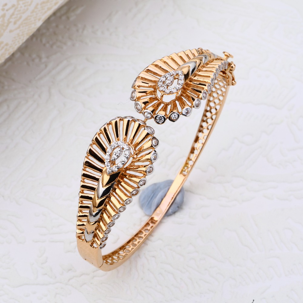 18CT Rose Gold CZ Delicate Hallmark Bracelet RLKB97