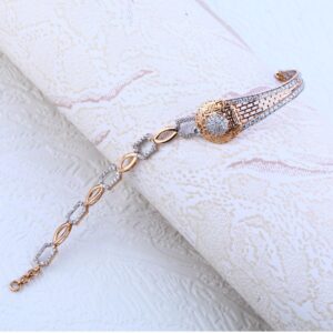 18CT Rose Gold stylish Ladies Kada Bracelet RLKB93