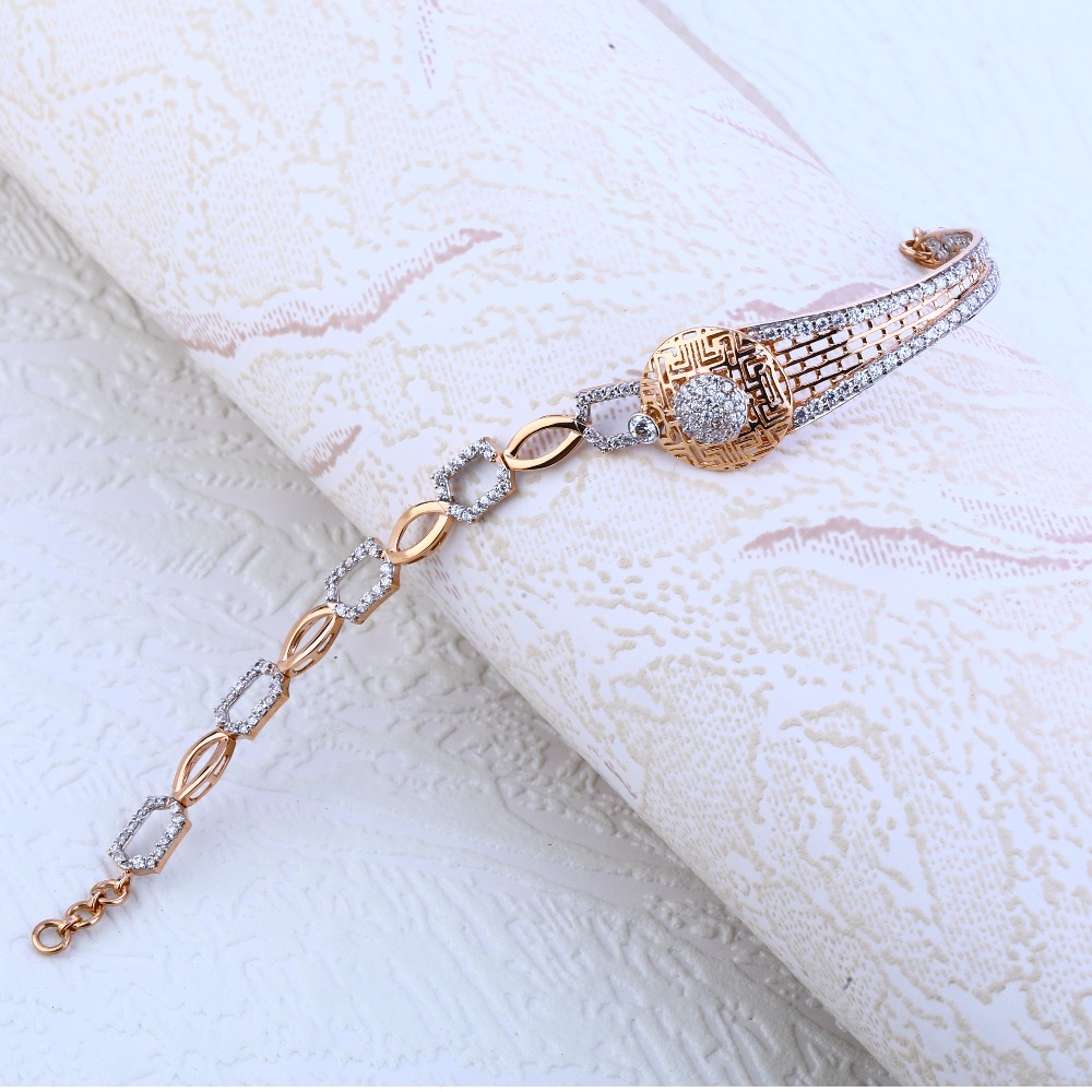 18CT Rose Gold stylish Ladies Kada Bracelet RLKB93