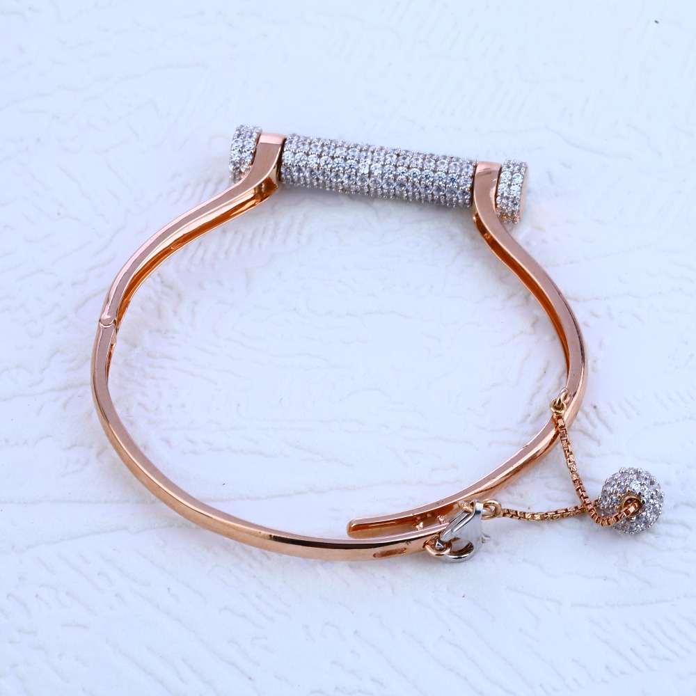18CT Rose Gold Delicate Ladies Kada Bracelet RLKB89 - Image 2