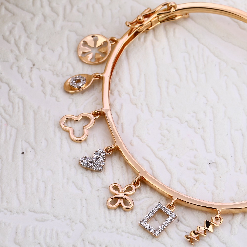 18KT Rose Gold Fancy Ladies Bracelet RLKB247 - Image 2