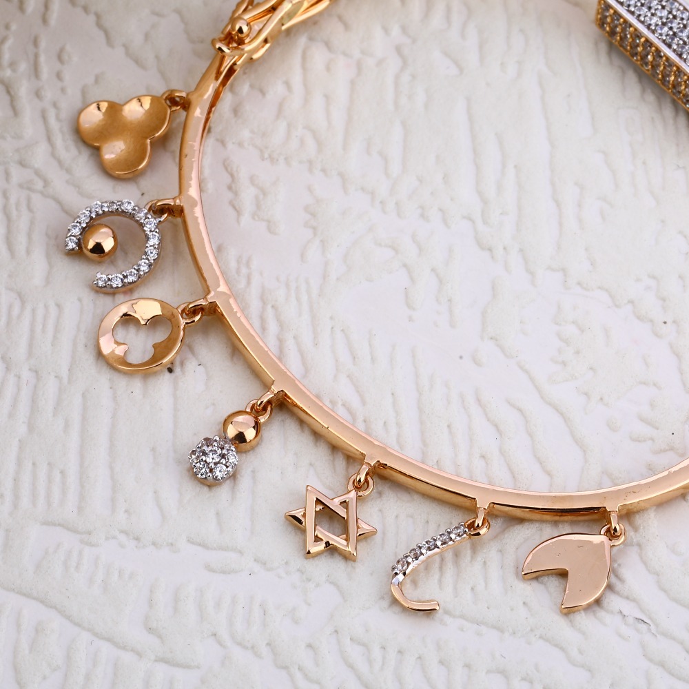 18KT Rose Gold Designer Ladies Bracelet RLKB244 - Image 2