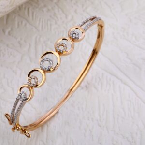 18KT Rose Gold CZ Women's Designer Kada Bracelet  RLKB235